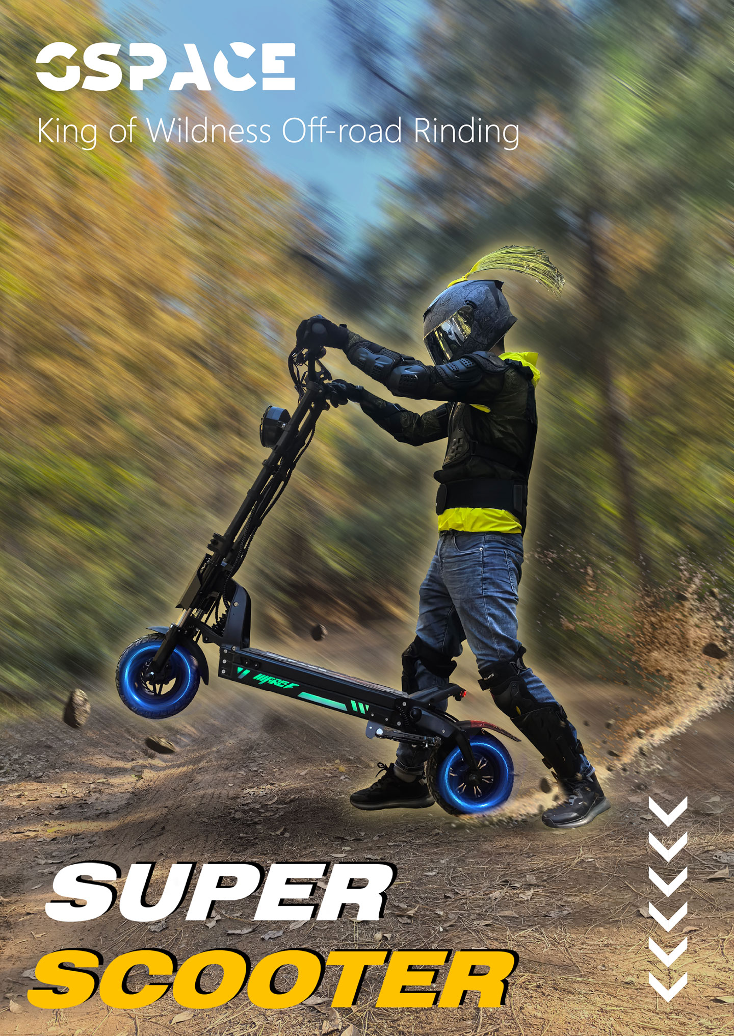 GSPACE Mars ECO Off-Road Capable Electric Scooter